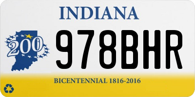 IN license plate 978BHR