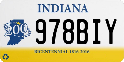 IN license plate 978BIY