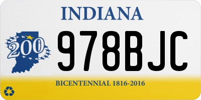 IN license plate 978BJC