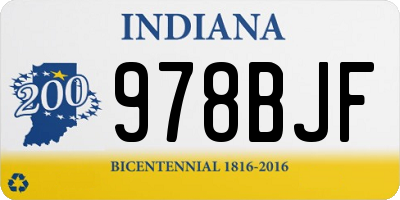 IN license plate 978BJF