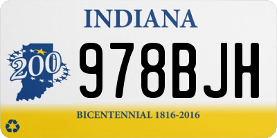 IN license plate 978BJH