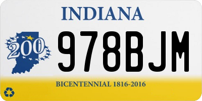 IN license plate 978BJM