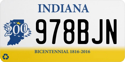 IN license plate 978BJN