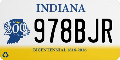 IN license plate 978BJR