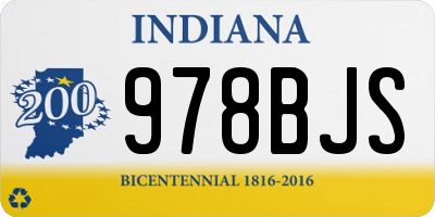 IN license plate 978BJS
