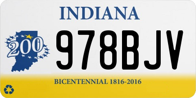 IN license plate 978BJV