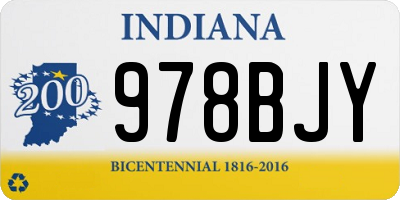 IN license plate 978BJY