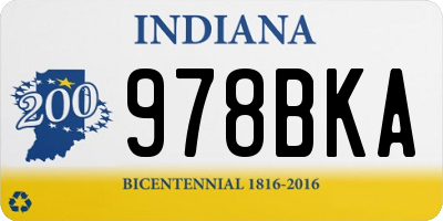 IN license plate 978BKA