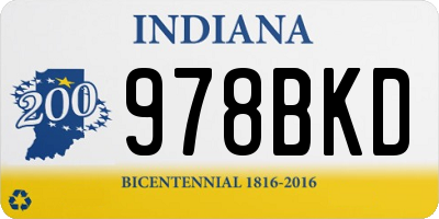 IN license plate 978BKD