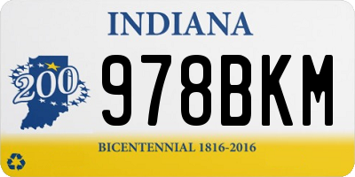 IN license plate 978BKM