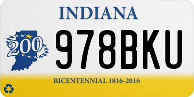 IN license plate 978BKU