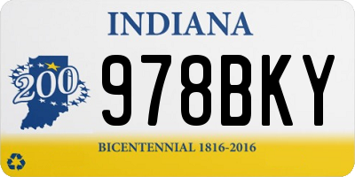 IN license plate 978BKY