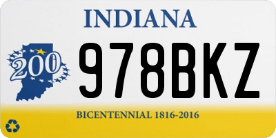 IN license plate 978BKZ