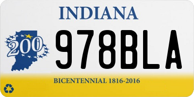 IN license plate 978BLA