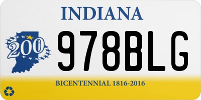 IN license plate 978BLG
