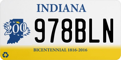 IN license plate 978BLN