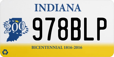 IN license plate 978BLP