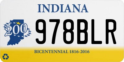 IN license plate 978BLR