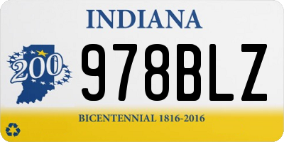IN license plate 978BLZ