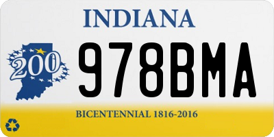 IN license plate 978BMA