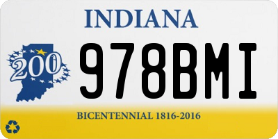 IN license plate 978BMI