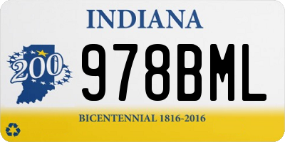 IN license plate 978BML