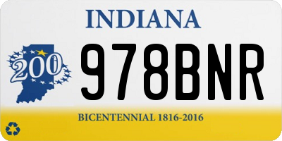 IN license plate 978BNR