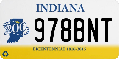 IN license plate 978BNT