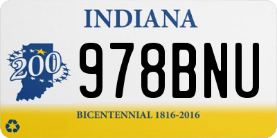 IN license plate 978BNU