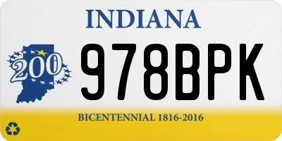 IN license plate 978BPK