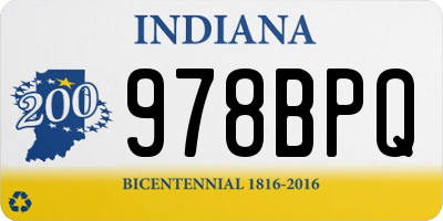 IN license plate 978BPQ