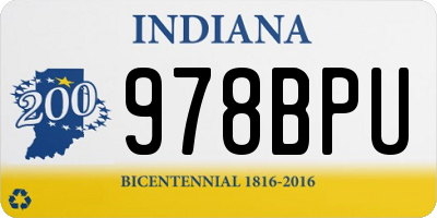 IN license plate 978BPU