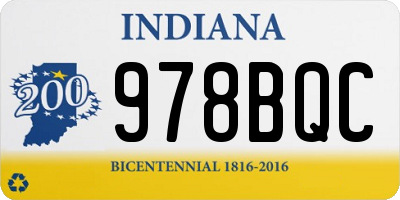 IN license plate 978BQC