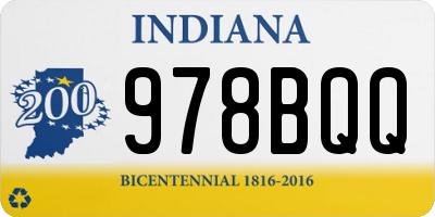 IN license plate 978BQQ