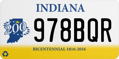IN license plate 978BQR