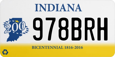 IN license plate 978BRH