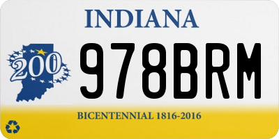 IN license plate 978BRM