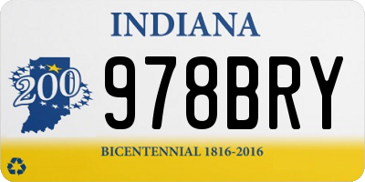 IN license plate 978BRY