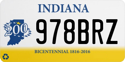IN license plate 978BRZ