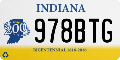 IN license plate 978BTG
