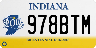 IN license plate 978BTM