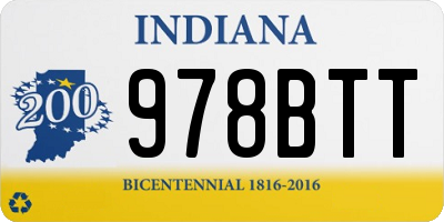 IN license plate 978BTT