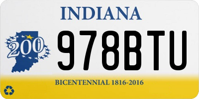 IN license plate 978BTU