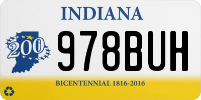 IN license plate 978BUH