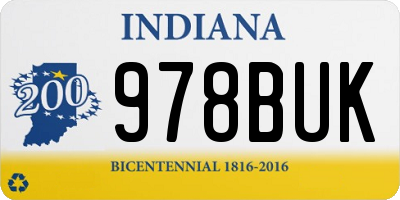 IN license plate 978BUK