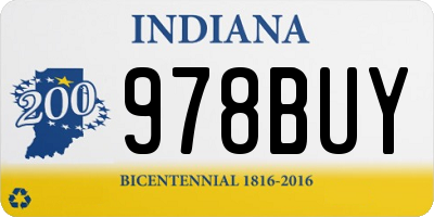 IN license plate 978BUY