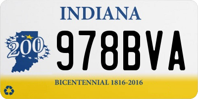 IN license plate 978BVA