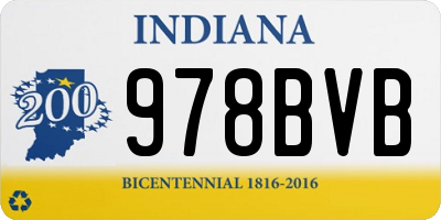 IN license plate 978BVB