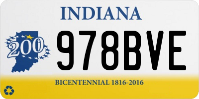 IN license plate 978BVE