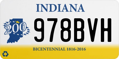IN license plate 978BVH